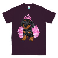 Plum Balerina Dachshund With Tutu Classic Tee - RanaPortraitStore