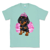 Seafoam Balerina Dachshund With Tutu Classic Tee - RanaPortraitStore