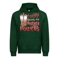 Forest Green coffee gives me mother powers Urban Hoodie - MaliasSmallBusiness