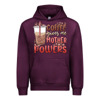 Mauve Wine coffee gives me mother powers Urban Hoodie - MaliasSmallBusiness