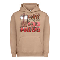 Pigment Burro coffee gives me mother powers Urban Hoodie - MaliasSmallBusiness