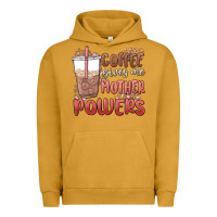 Pigment Peanut Butter coffee gives me mother powers Urban Hoodie - MaliasSmallBusiness