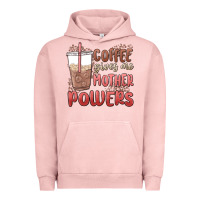 Pigment Salmon coffee gives me mother powers Urban Hoodie - MaliasSmallBusiness