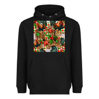 Black christmas leopard chicken Heavyweight Hoodie - FaDigitalArtStudio