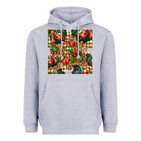 Heather Grey christmas leopard chicken Heavyweight Hoodie - FaDigitalArtStudio
