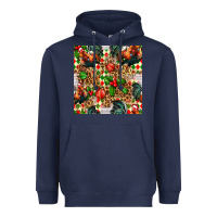 Navy christmas leopard chicken Heavyweight Hoodie - FaDigitalArtStudio