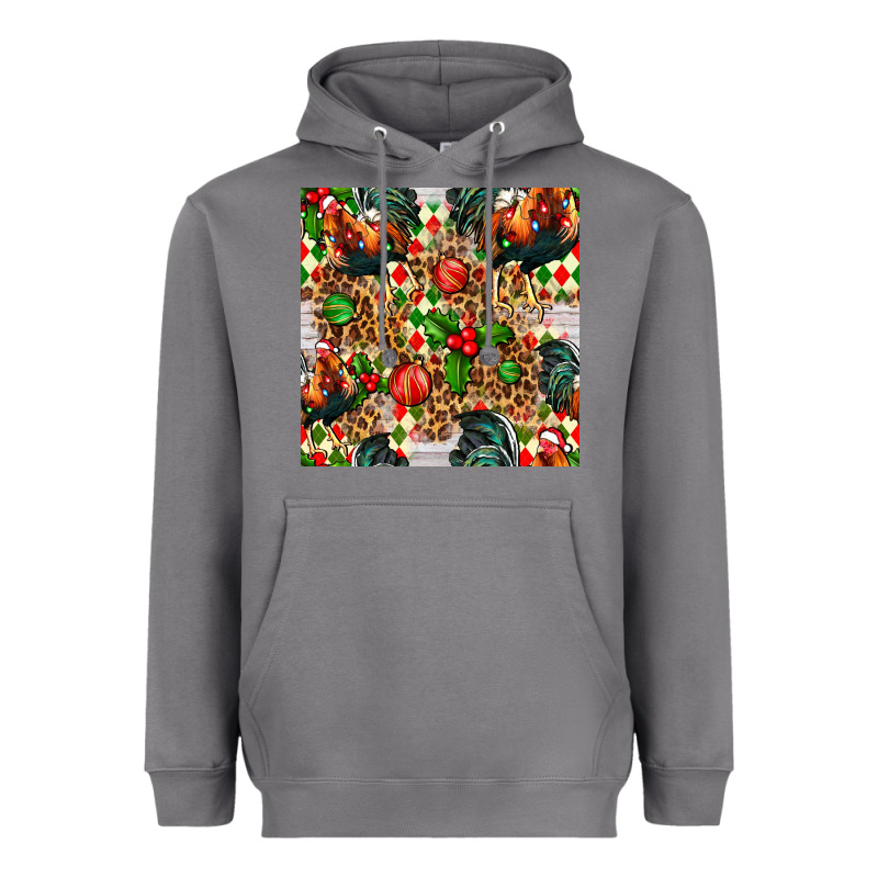 Christmas Leopard Chicken Heavyweight Hoodie by FaDigitalArtStudio | Teevron