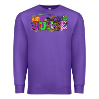 Purple halloween nurse Premium Sweatshirt - AdoDesignShop