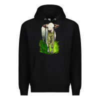 Black Charolais Heifer Premium Hoodie - LillyAllenDesigns