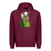 Burgundy Charolais Heifer Premium Hoodie - LillyAllenDesigns