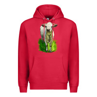 Cardinal Charolais Heifer Premium Hoodie - LillyAllenDesigns