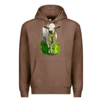 Chestnut Charolais Heifer Premium Hoodie - LillyAllenDesigns