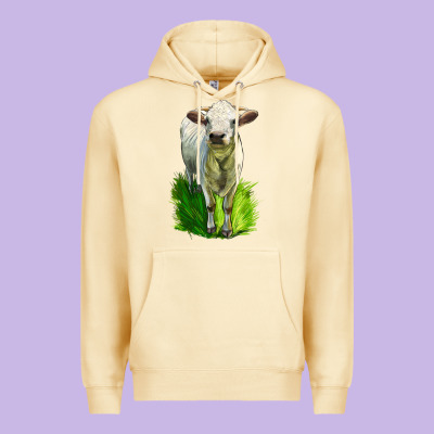 Charolais Heifer Premium Hoodie Designed By Lillyallendesigns