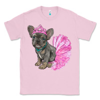 Bubblegum Pink Balerina French Bulldog With Tutu Classic Tee - RanaPortraitStore