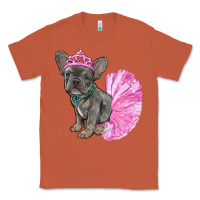 Copper Balerina French Bulldog With Tutu Classic Tee - RanaPortraitStore