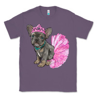 Lavender Balerina French Bulldog With Tutu Classic Tee - RanaPortraitStore