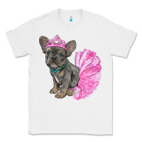 White Balerina French Bulldog With Tutu Classic Tee - RanaPortraitStore