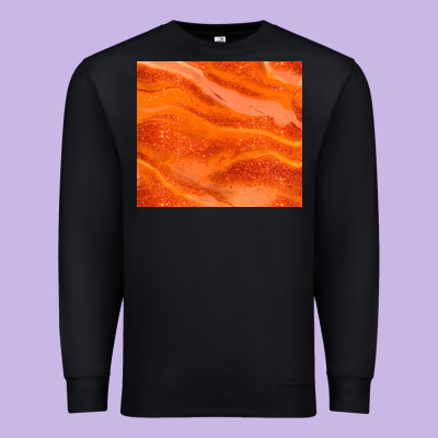 Orange Glitter Premium Sweatshirt Designed By Jahusdesignshop