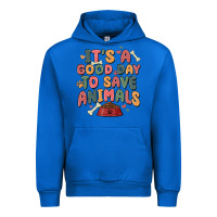 Cobalt it's a good day to save animals Urban Hoodie - MaliasSmallBusiness