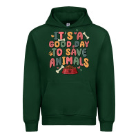 Forest Green it's a good day to save animals Urban Hoodie - MaliasSmallBusiness