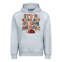 Heather Grey it's a good day to save animals Urban Hoodie - MaliasSmallBusiness