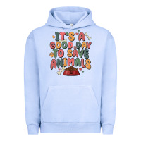 Pigment Grape Ice it's a good day to save animals Urban Hoodie - MaliasSmallBusiness