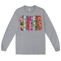 Heather Grey Western Easter Brushstrokes Long Sleeve Tee - RanaPortraitStore
