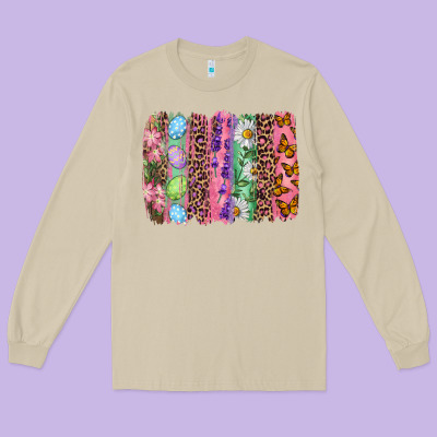 Long Sleeve Tee Western Easter Brushstrokes