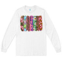 White Western Easter Brushstrokes Long Sleeve Tee - RanaPortraitStore