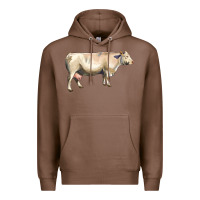 Chestnut charolais cattle Premium Hoodie - LillyAllenDesigns