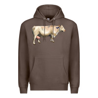Coffee charolais cattle Premium Hoodie - LillyAllenDesigns