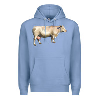 Colony Blue charolais cattle Premium Hoodie - LillyAllenDesigns