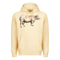 Pina Colada charolais cattle Premium Hoodie - LillyAllenDesigns