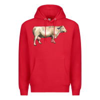 Red charolais cattle Premium Hoodie - LillyAllenDesigns