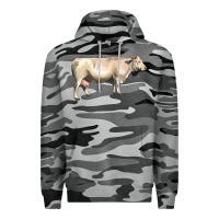 Slate Camo charolais cattle Premium Hoodie - LillyAllenDesigns