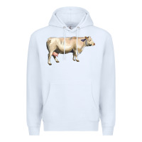 White charolais cattle Premium Hoodie - LillyAllenDesigns