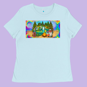 Hippie Soul License Plate Ladies Tee Designed By Barkaloodesign