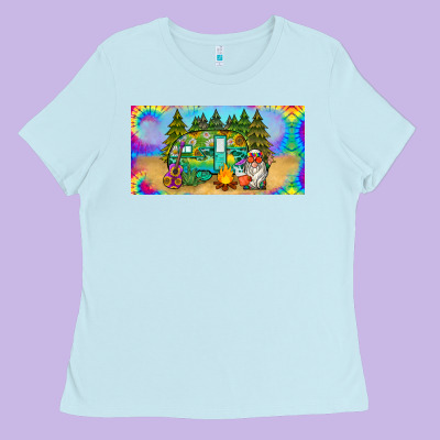Hippie Soul License Plate Ladies Tee Designed By Barkaloodesign