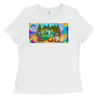 White hippie soul license plate Ladies Tee - BarkalooDesign