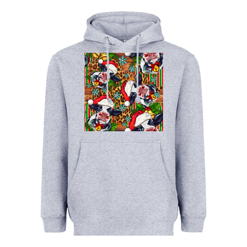 Christmas Leopard Cow Heavyweight Hoodie by FaDigitalArtStudio | Teevron