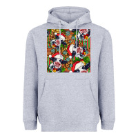 Heather Grey christmas leopard cow Heavyweight Hoodie - FaDigitalArtStudio