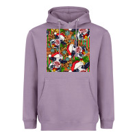 Lavender christmas leopard cow Heavyweight Hoodie - FaDigitalArtStudio