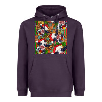 Plum christmas leopard cow Heavyweight Hoodie - FaDigitalArtStudio