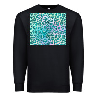 Black turquoise leopard glitter Premium Sweatshirt - JahusDesignShop