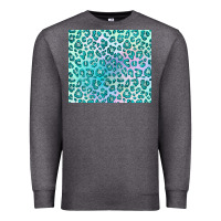 Charcoal Heather turquoise leopard glitter Premium Sweatshirt - JahusDesignShop