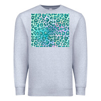 Heather Grey turquoise leopard glitter Premium Sweatshirt - JahusDesignShop