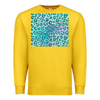 Lemon turquoise leopard glitter Premium Sweatshirt - JahusDesignShop
