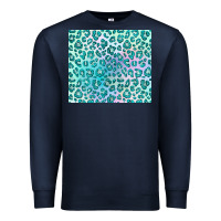 Navy turquoise leopard glitter Premium Sweatshirt - JahusDesignShop