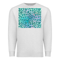 Oatmeal Heather turquoise leopard glitter Premium Sweatshirt - JahusDesignShop