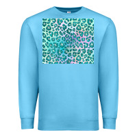 Ocean Blue turquoise leopard glitter Premium Sweatshirt - JahusDesignShop